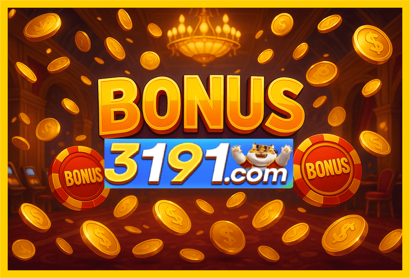 Imagem promovendo bônus 3191BET com recompensas imperdíveis.