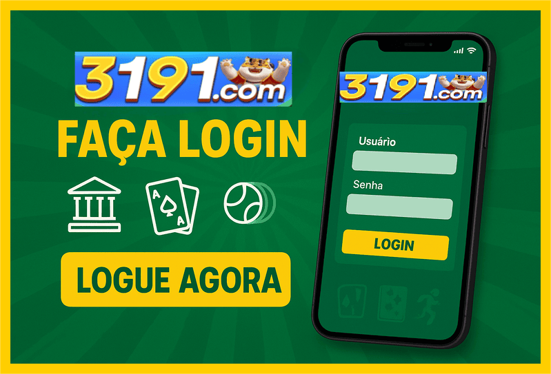 Imagem destacando login seguro na 3191BET para novos usuários